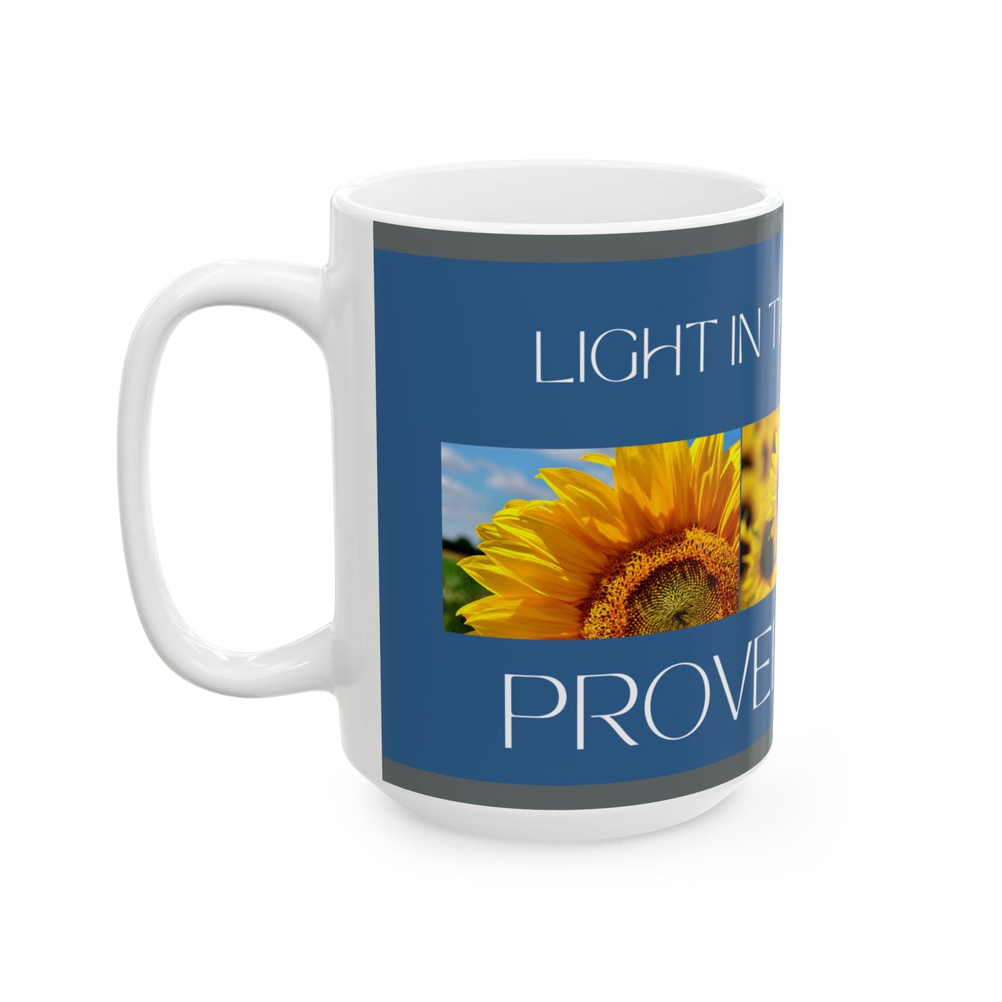 Ceramic Mug, Blue, Proverbs 3:5-6, (15oz)