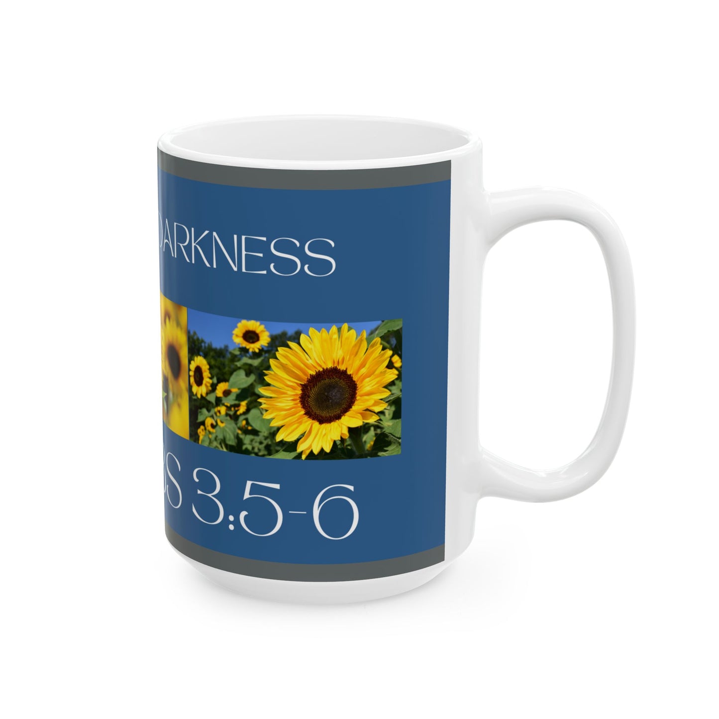 Ceramic Mug, Blue, Proverbs 3:5-6, (15oz)