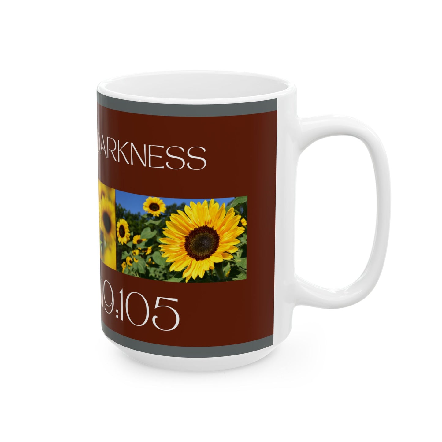 Ceramic Mug, Deep Red, Psalm 119:105 (15oz)