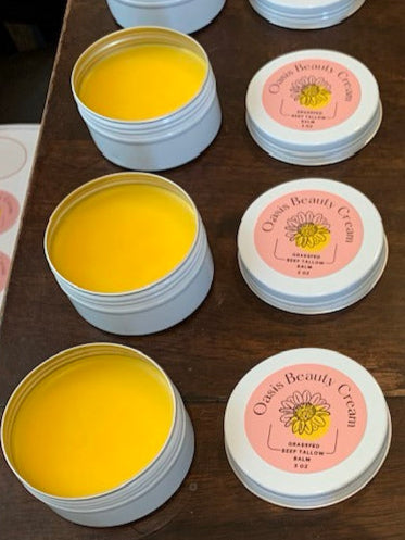 Oasis Beauty Cream: GrassFed Beef Tallow Balm