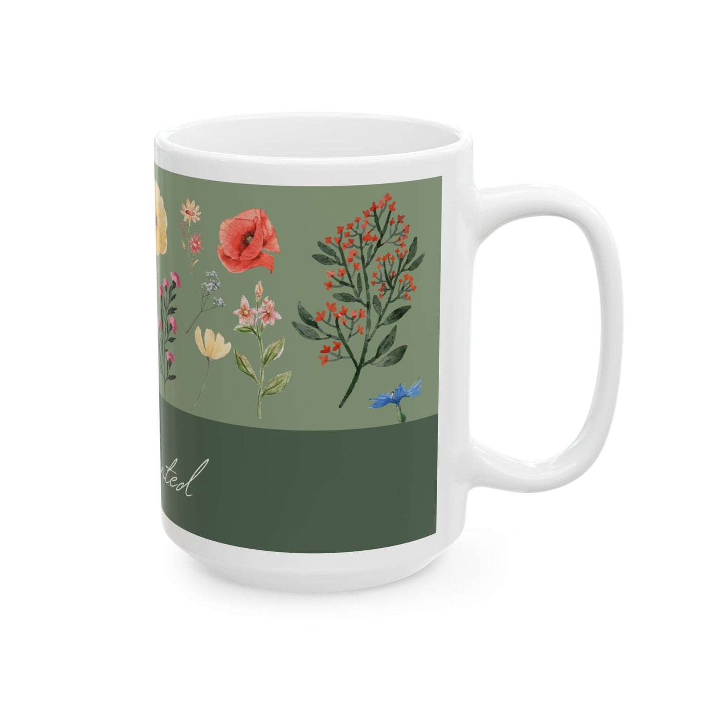 Bloom Where You Are Planted Ceramic Mug, (11oz, 15oz)