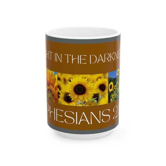 Ceramic Mug, Brown, Ephesians 2:10, (15oz)